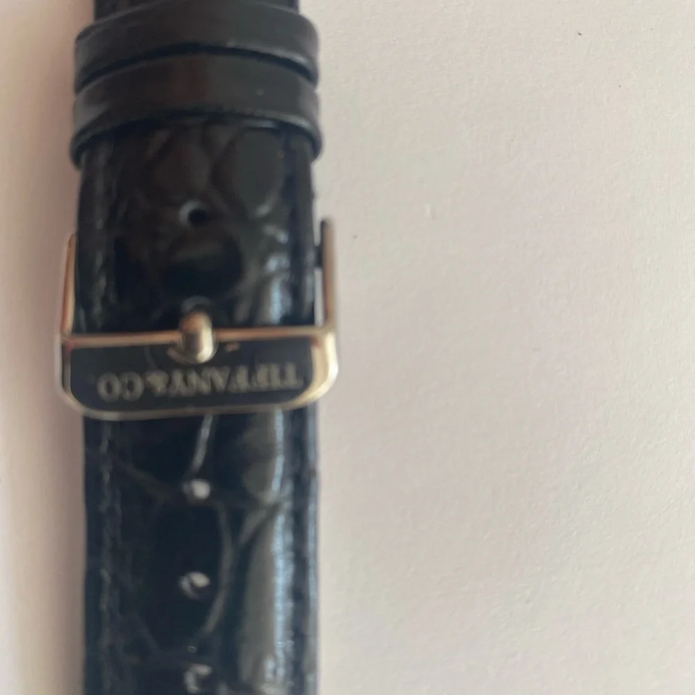 Tiffany & Co. Black Crocodile Leather Strap